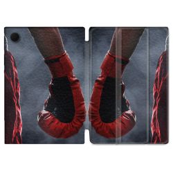 Housse Smart Cover Pour Samsung Galaxy Tab A9 Plus Sport Boxe Gant Rouge