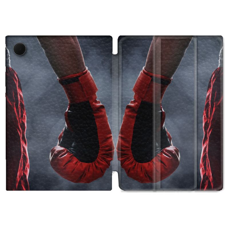 Housse Smart Cover Pour Samsung Galaxy Tab A9 Plus Sport Boxe Gant Rouge