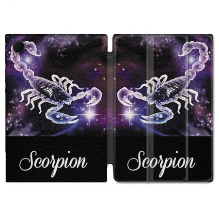 Housse Smart Cover Pour Samsung Galaxy Tab A9 Signe Zodiaque 2 Scorpion