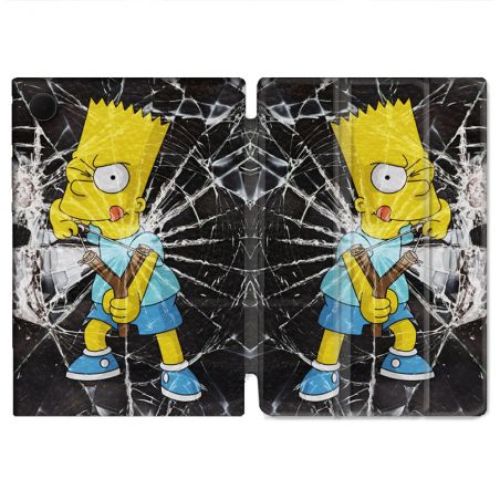 Housse Smart Cover Pour Samsung Galaxy Tab A9 Simpson Bart