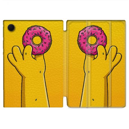 Housse Smart Cover Pour Samsung Galaxy Tab A9 Simpson Donuts