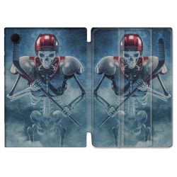 Housse Smart Cover Pour Samsung Galaxy Tab A9 Plus Sport Hockey Squelette