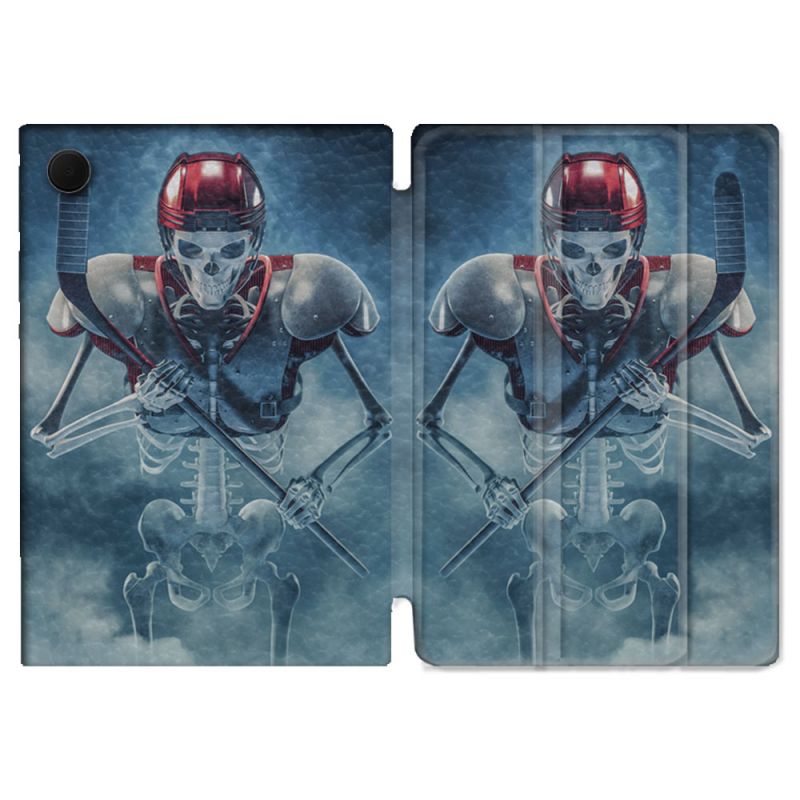 Housse Smart Cover Pour Samsung Galaxy Tab A9 Plus Sport Hockey Squelette