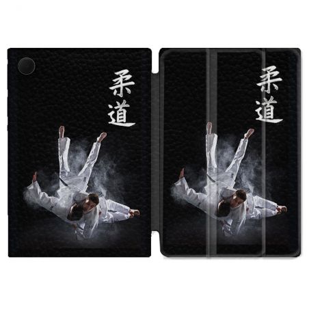 Housse Smart Cover Pour Samsung Galaxy Tab A9 Plus Sport Judo Noir