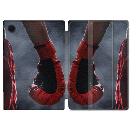 Housse Smart Cover Pour Samsung Galaxy Tab A9 Sport Boxe Gant Rouge