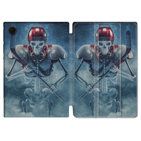 Housse Smart Cover Pour Samsung Galaxy Tab A9 Sport Hockey Squelette