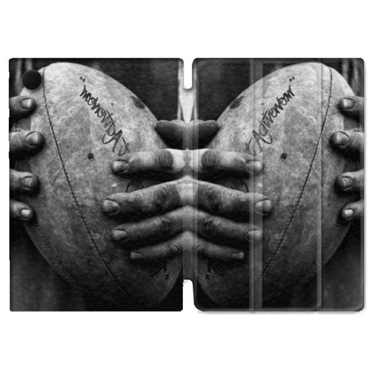Housse Smart Cover Pour Samsung Galaxy Tab A9 Sport Rugby Ballon Vintage