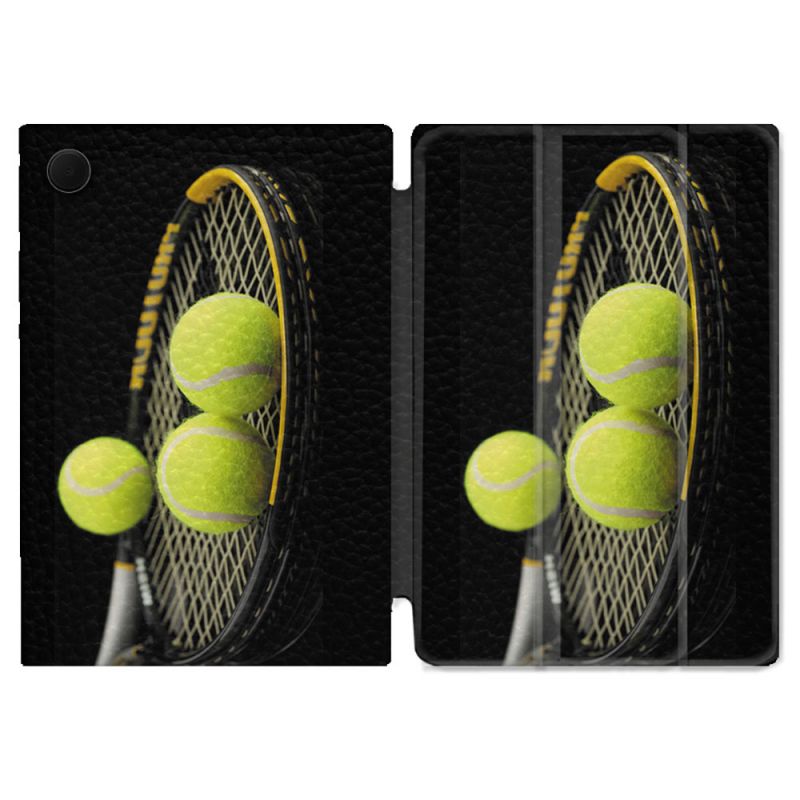 Housse Smart Cover Pour Samsung Galaxy Tab A9 Sport Tennis Balls