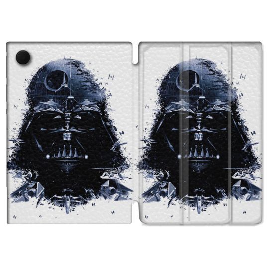 Housse Smart Cover Pour Samsung Galaxy Tab A9 Star Wars - Dark Vador Blanc