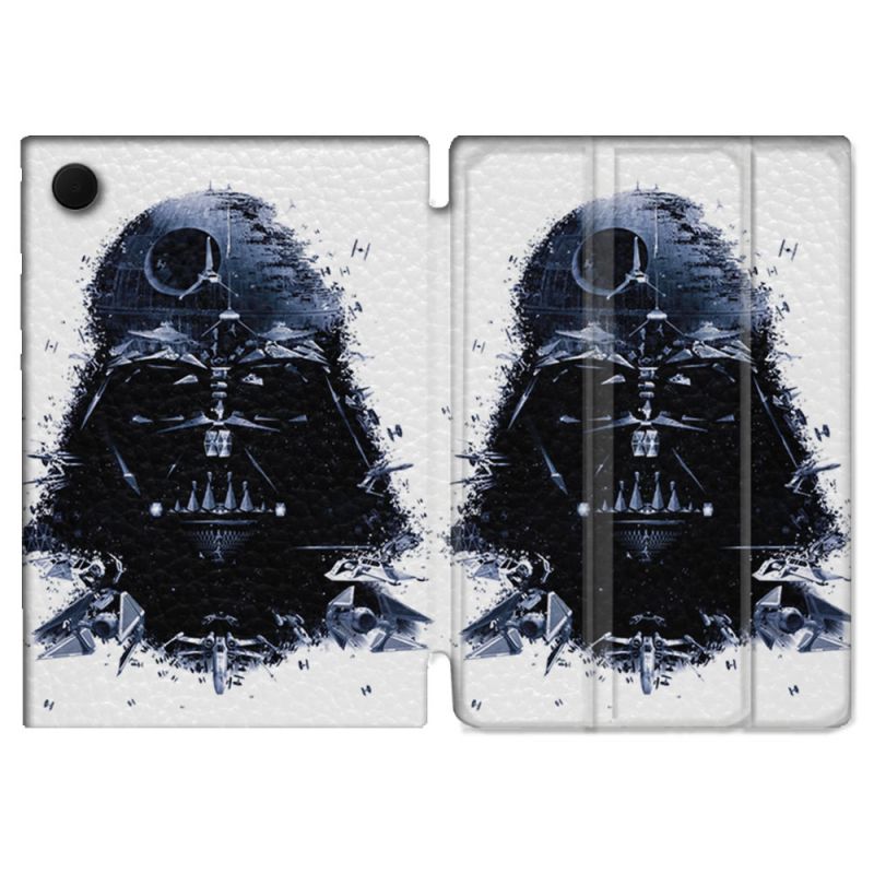 Housse Smart Cover Pour Samsung Galaxy Tab A9 Star Wars - Dark Vador Blanc