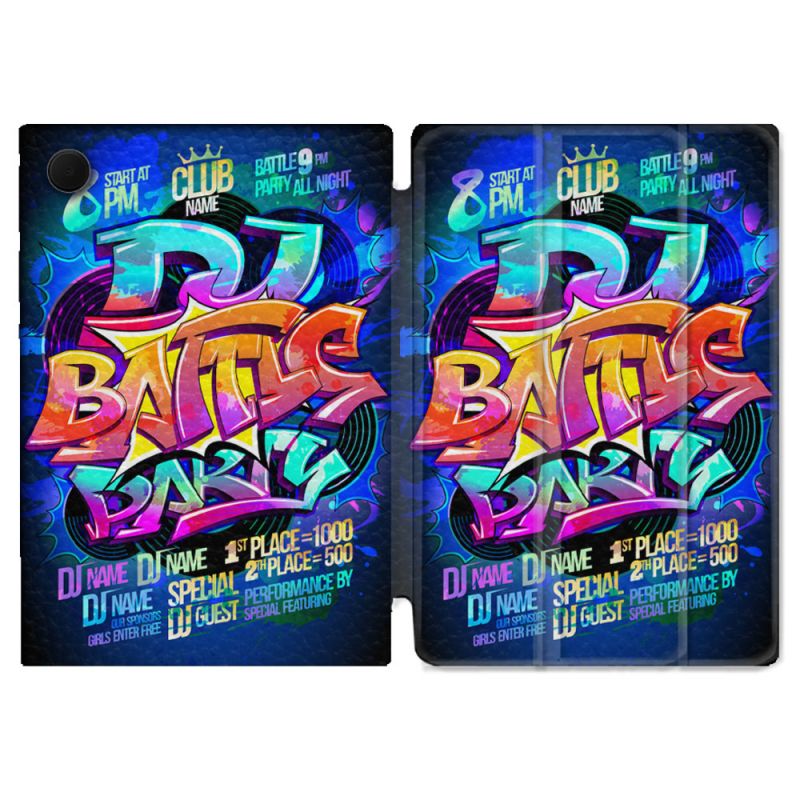 Housse Smart Cover Pour Samsung Galaxy Tab A9 Plus Street Art Rap