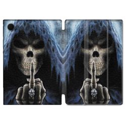 Housse Smart Cover Pour Samsung Galaxy Tab A9 Plus Tete de Mort Doigt