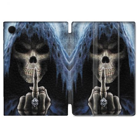 Housse Smart Cover Pour Samsung Galaxy Tab A9 Plus Tete de Mort Doigt