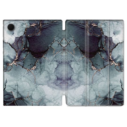 Housse Smart Cover Pour Samsung Galaxy Tab A9 Texture Marbre Gris