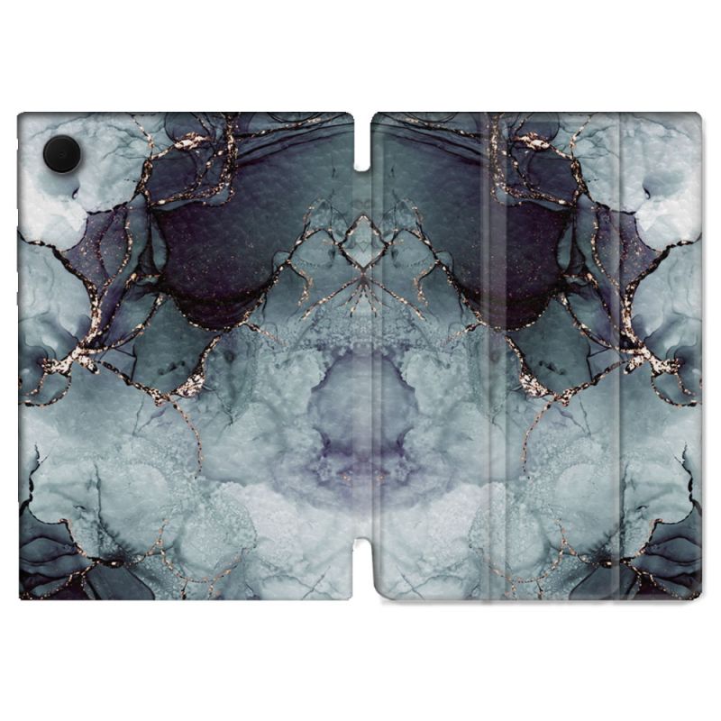 Housse Smart Cover Pour Samsung Galaxy Tab A9 Texture Marbre Gris
