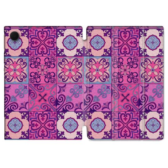 Housse Smart Cover Pour Samsung Galaxy Tab A9 Plus Texture Carreau Ciment Violet