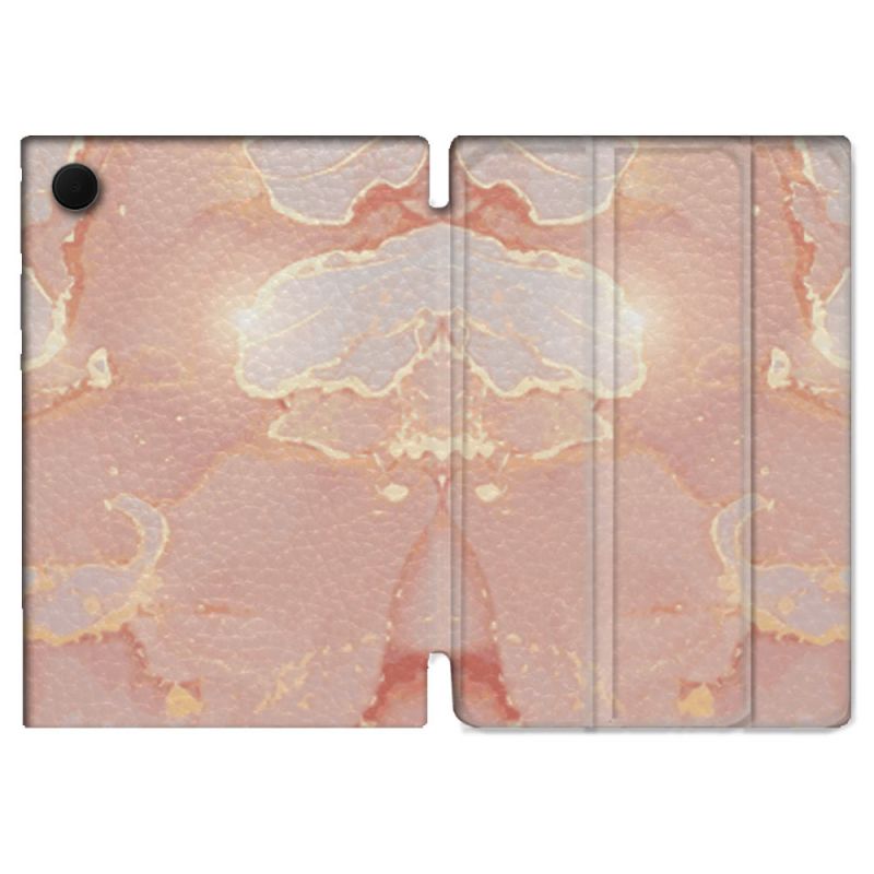 Housse Smart Cover Pour Samsung Galaxy Tab A9 Plus Texture Marbre Rose
