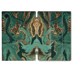 Housse Smart Cover Pour Samsung Galaxy Tab A9 Plus Texture Marbre Vert