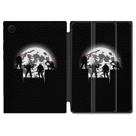 Housse Smart Cover Pour Samsung Galaxy Tab A9 Tortue Ninja Ombre