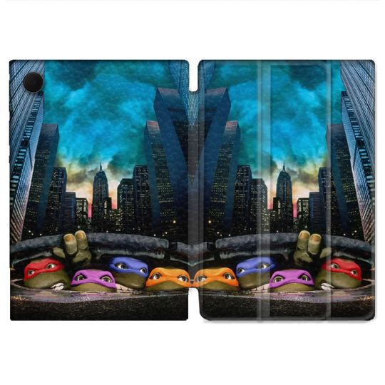 Housse Smart Cover Pour Samsung Galaxy Tab A9 Tortue Ninja Ville