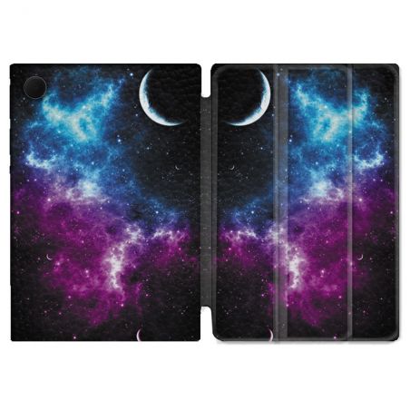Housse Smart Cover Pour Samsung Galaxy Tab A9 Univers Bleu Violet