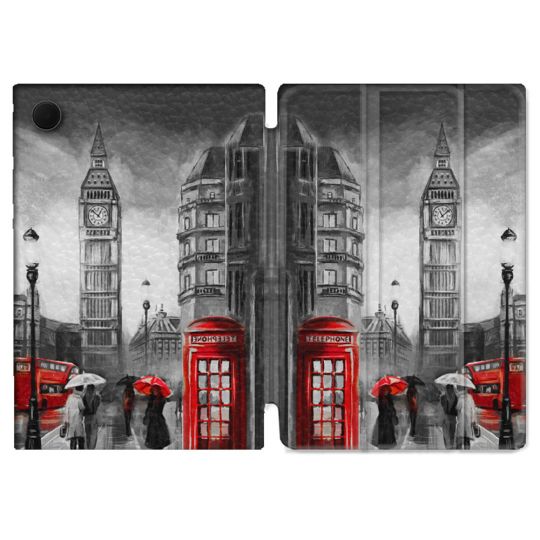 Housse Smart Cover Pour Samsung Galaxy Tab A9 Voyage Angleterre Londres Vintage