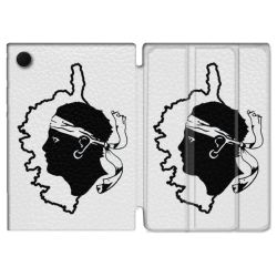 Housse Smart Cover Pour Samsung Galaxy Tab A9 Voyage Corse Blanc