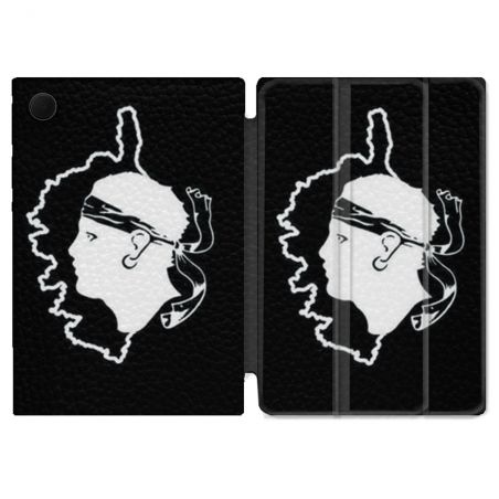 Housse Smart Cover Pour Samsung Galaxy Tab A9 Voyage Corse Noir