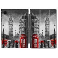 Housse Smart Cover Pour Samsung Galaxy Tab A9 Plus Voyage Angleterre Londres Vintage