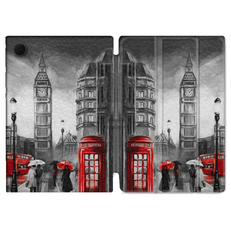 Housse Smart Cover Pour Samsung Galaxy Tab A9 Plus Voyage Angleterre Londres Vintage