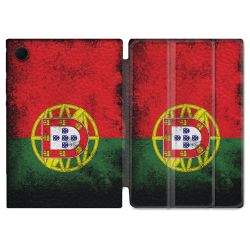 Housse Smart Cover Pour Samsung Galaxy Tab A9 Voyage Portugal Drapeau
