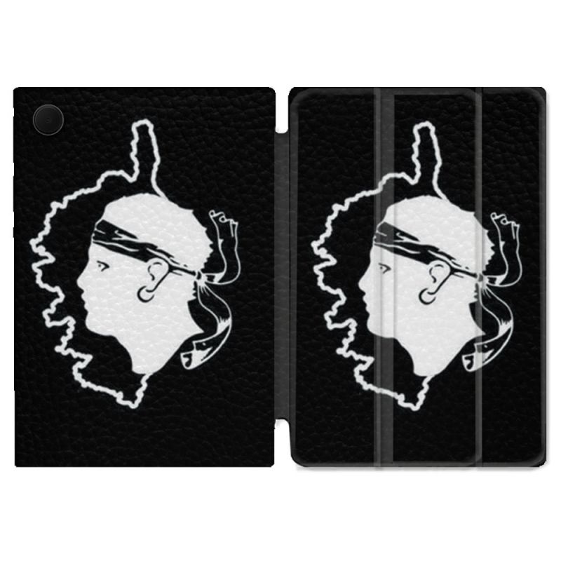 Housse Smart Cover Pour Samsung Galaxy Tab A9 Plus Voyage Corse Noir