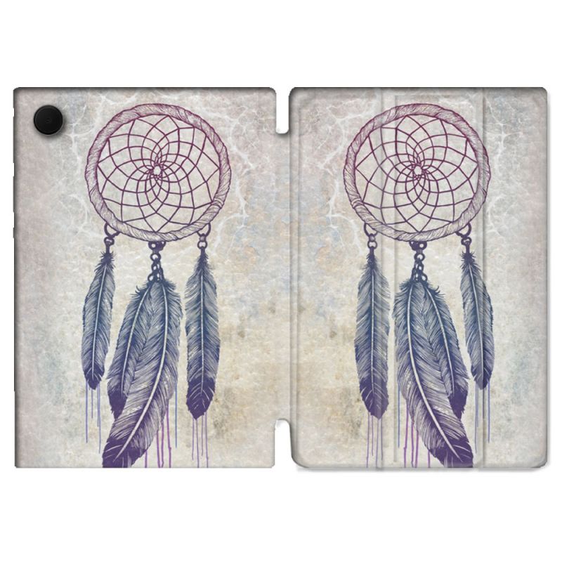 Housse Smart Cover Pour Samsung Galaxy Tab A9 Zen Attrape Reve Blanc