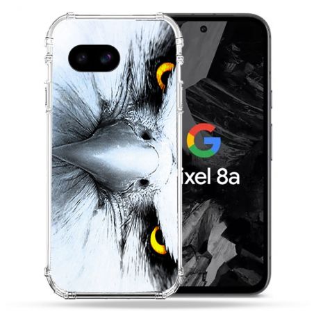 Coque Renforcée Pour Google Pixel 8A Animal Aigle Royal Blanc