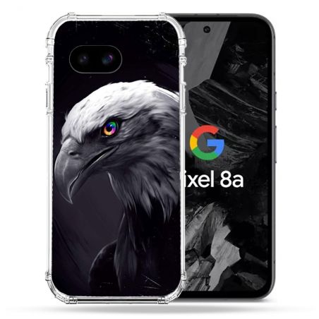 Coque Renforcée Pour Google Pixel 8A Animal Aigle Royal Noir