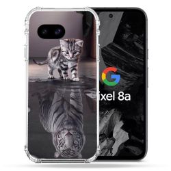 Coque Renforcée Pour Google Pixel 8A Animal Chat Reflet