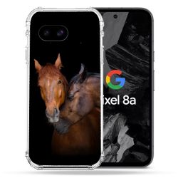 Coque Renforcée Pour Google Pixel 8A Animal Cheval Marron