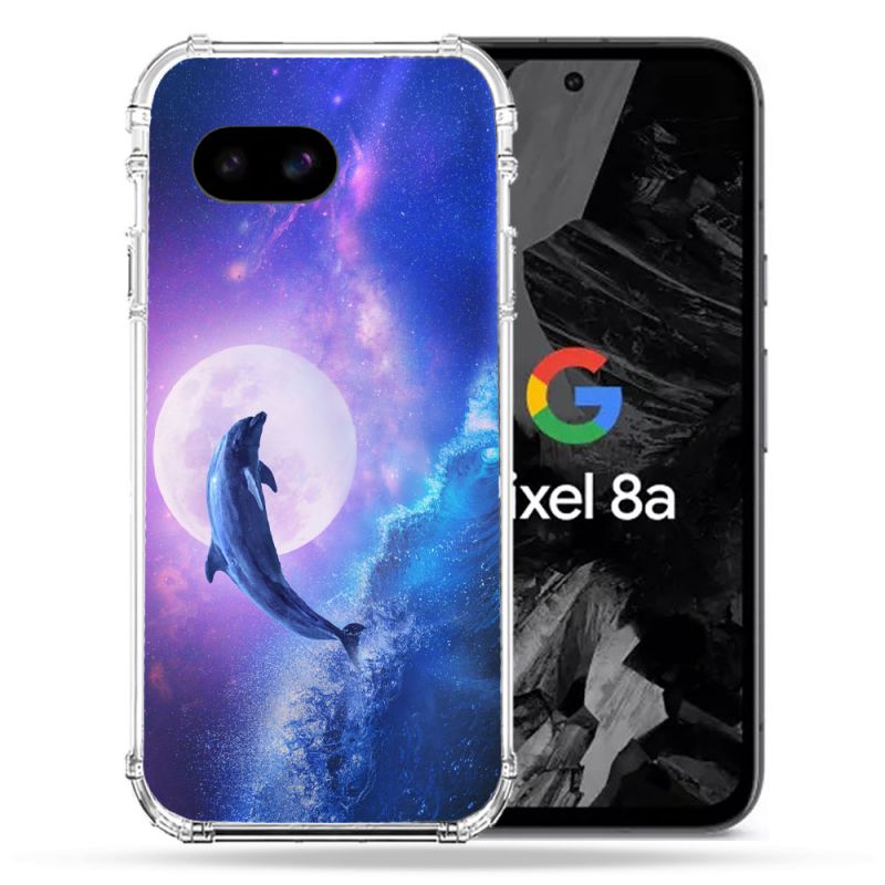 Coque Renforcée Pour Google Pixel 8A Animal Dauphin Vague