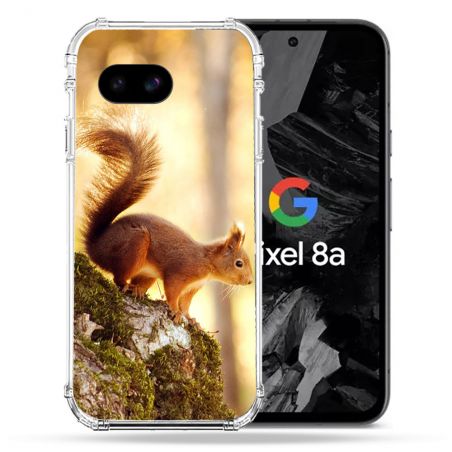 Coque Renforcée Pour Google Pixel 8A Animal Ecureuil Bois