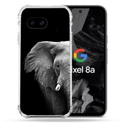 Coque Renforcée Pour Google Pixel 8A Animal Elephant Noir