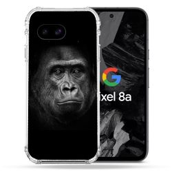 Coque Renforcée Pour Google Pixel 8A Animal Gorille Noir