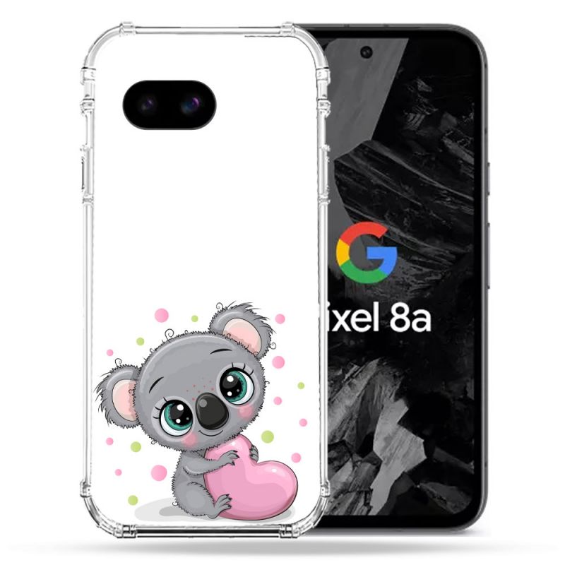 Coque Renforcée Pour Google Pixel 8A Animal Koala Cœur