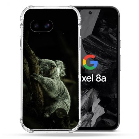 Coque Renforcée Pour Google Pixel 8A Animal Koala Noir