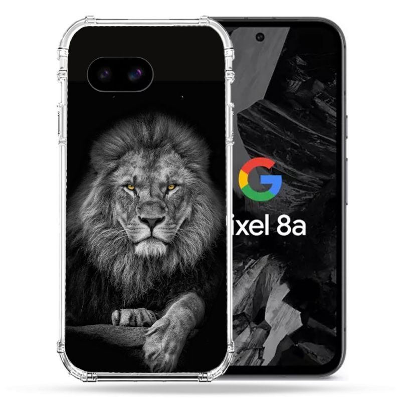 Coque Renforcée Pour Google Pixel 8A Animal Lion Majestueux