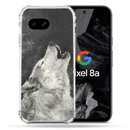 Coque Renforcée Pour Google Pixel 8A Animal Loup Hurlement