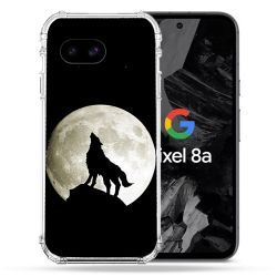 Coque Renforcée Pour Google Pixel 8A Animal Loup Noir