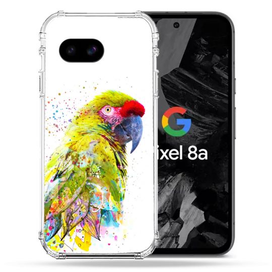 Coque Renforcée Pour Google Pixel 8A Animal Perroquet Jaune