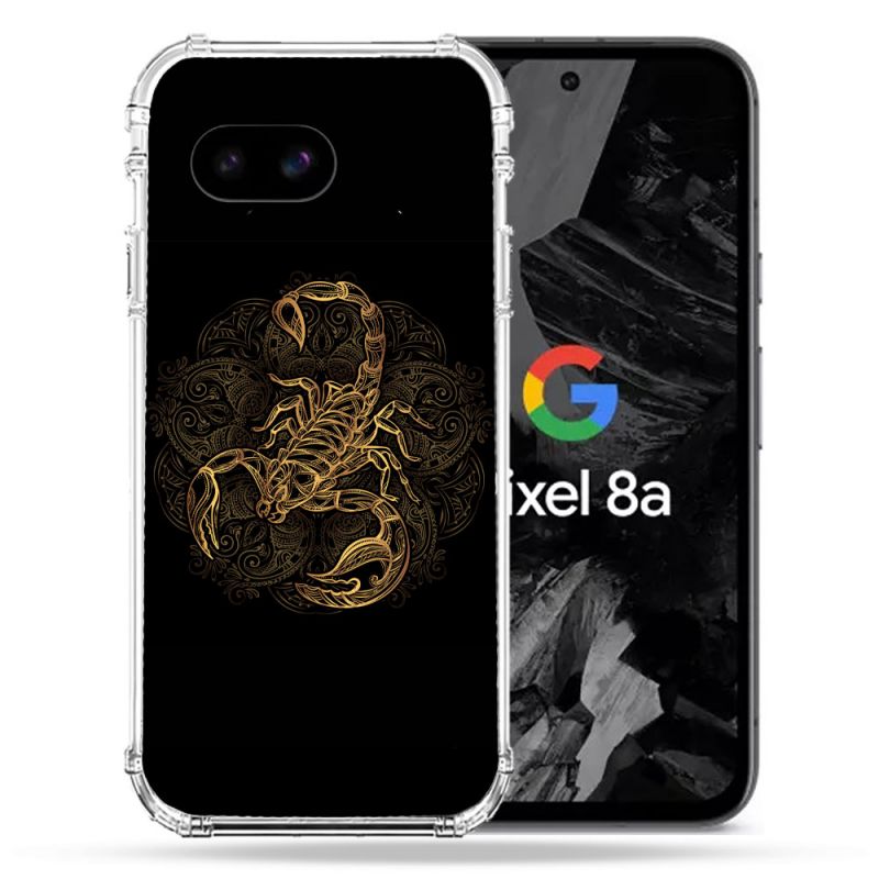 Coque Renforcée Pour Google Pixel 8A Animal Scorpion Fresque