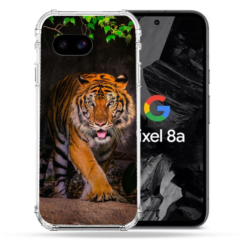 Coque Renforcée Pour Google Pixel 8A Animal Tigre Jungle