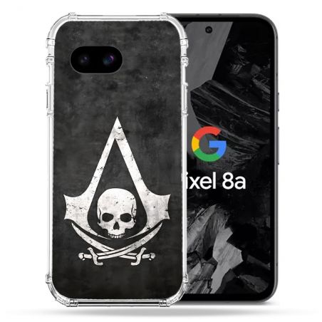 Coque Renforcée Pour Google Pixel 8A Assassin Creed Tete Mort